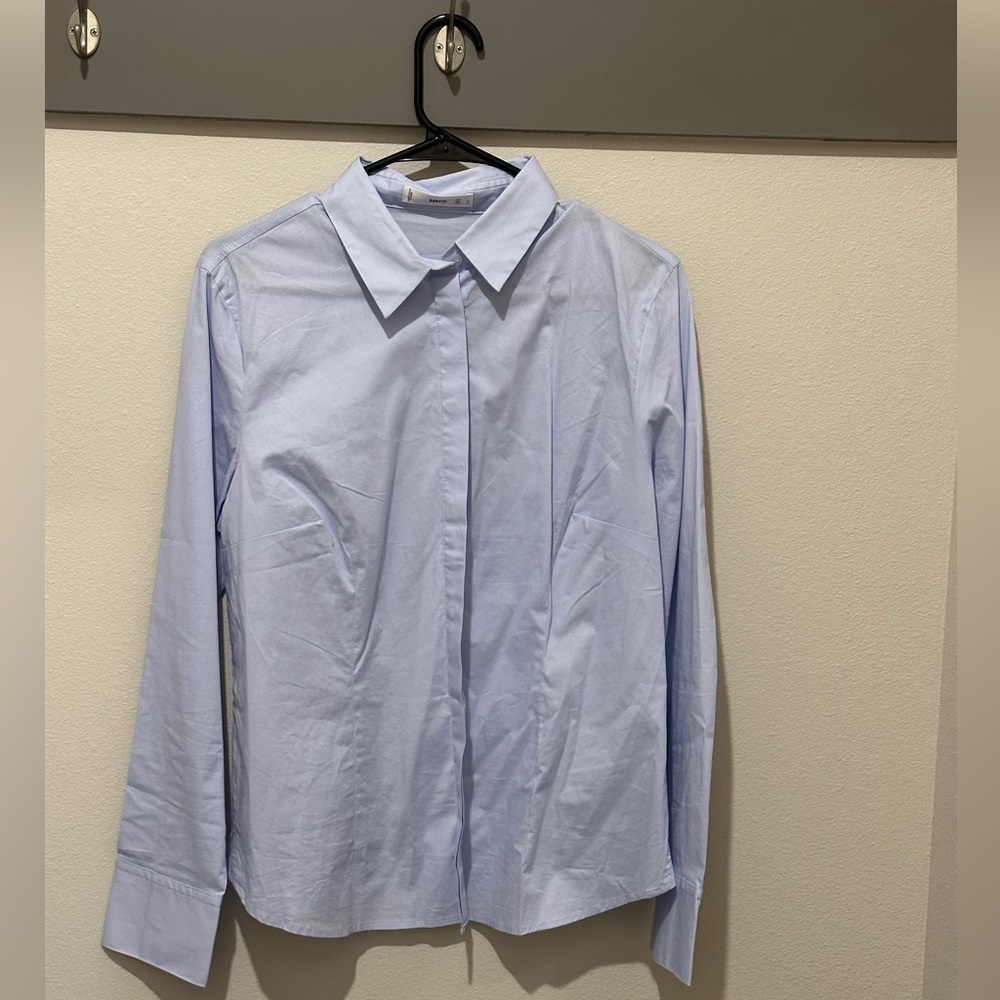 Mango light blue shirt